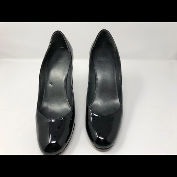 Stuart Weitzman Black Patent Leather 4” Stilettos main image 1